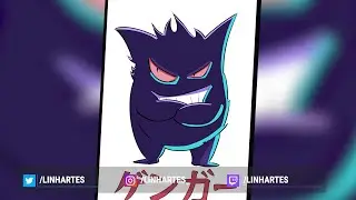 [SPEEDART] Gengar, Pokemon - Clipstudio paint pro (CSP)