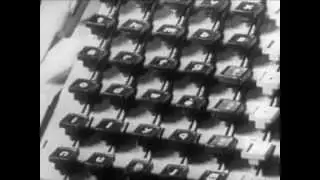 Typesetting, the basic operation of the line-casting machine.