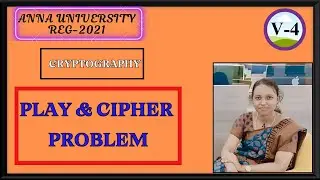 Plain and Cipher Text Problem (Anna University Question)|Playfair Cipher Problem in tamil|