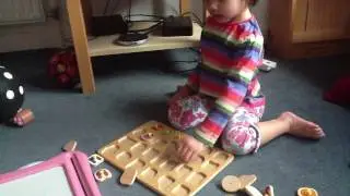 Hannah loves her ABC puzzle :: Learning ABC for toddlers
