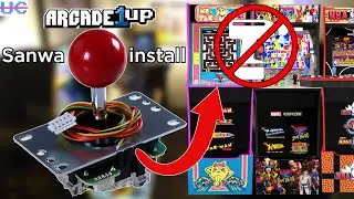 No Drilling! How to Install Sanwa Joystick in ANY Arcade1up: Step by Step Instructions and Easy Mod