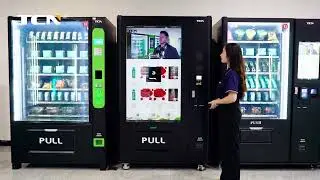 Discover the TCN Elevator Vending Machine with a massive 55-inch screen!