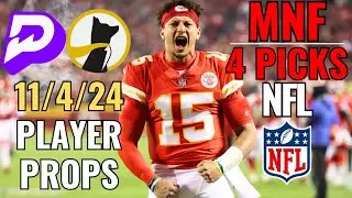 PRIZEPICKS UNDERDOG NFL MONDAY NIGHT FOOTBALL 11/4 CORE PLAYER PROPS!! CHIEFS BUCS