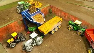 Tractors and Sugar Beet Cleaner at Work | Rc Farming in Action on the Corleone Farm