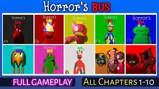 HORROR'S BUS ALL CHAPTERS (1,2,3,4,5,6,7,8,9,10) Full Gameplay - Mascot Horror