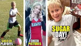 CHEERLEADER PICTURES, SOCCER PLAYOFFS, and SUGAR DAY!
