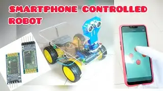 Smart robot Car Arduino Uno tutorial L293D Motor Driver Module mobile Bluetooth controlled robot car