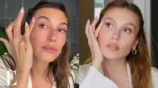 Hailey Bieber'ın Vogue Makyajını Yapmaya Çalıştım | Following Hailey Bieber's Makeup Routine