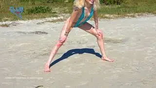 Yoga on the Beach Sling Bikini Model Cherry B   4k