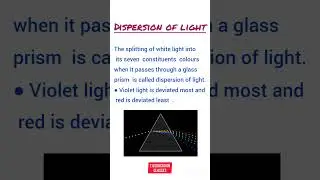 Dispersion of light