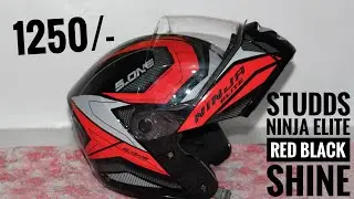 STUDDS NINJA ELITE D4 RED BLACK SHINE COLOR # best helmet under 2000