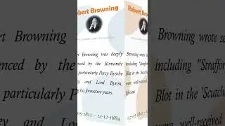 Know Your Literary Hero - Robert Browning || #literature #robertbrowning