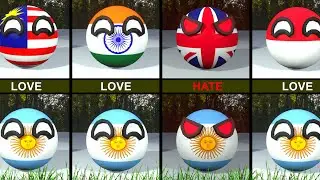 Countries that Love/Hate Argentina 🇦🇷 – Countryballs