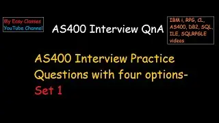 AS400 Interview Practice Questions with four options-Set 1