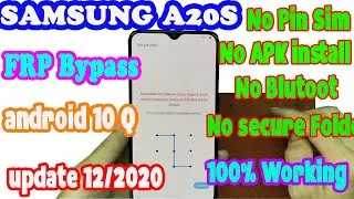 SAMSUNG A20 | A20s FRP Bypass Android 10 update 12/2020 | Samsung A207 Google Account Lock Remove