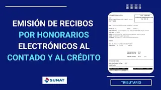 How to issue electronic receipts for professional fees 2026 | SUNAT