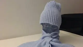 #6. Голубая шапочка крючком для начинающих