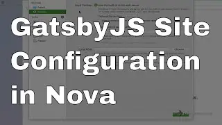 Set up a GatsbyJS site in Panic's Nova