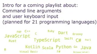 Program arguments from command line and keyboard input (part 1, intro, many programming languages)