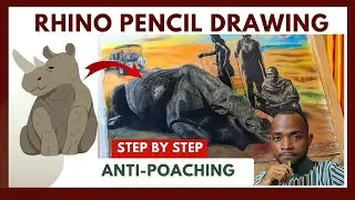 Rhino Pencil Drawing- TIME LAPSE DRAWING | Anti-Poaching