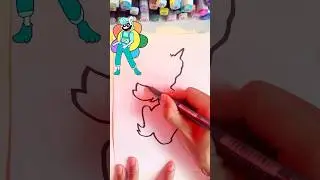 Drawing CraftyCorn Human version in 30 seconds #smilingcritters #poppy3