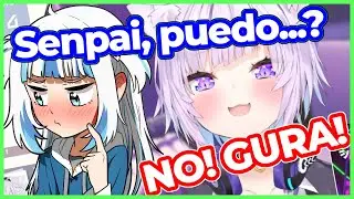 [Hololive] Okayu Niega a Gura Cuando Ella Quiere Rehacer una Línea para su cumpleaños【Sub Español】