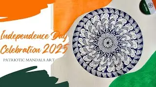 Independence Day Mandala Art 🎨 Easy Mandala Drawing for Beginners | Step-by-Step | Patriotic Design.