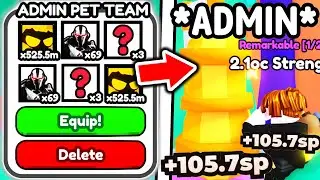 I Restart Arm Wrestle Simulator With SECRET ADMIN ONLY PET TEAM..