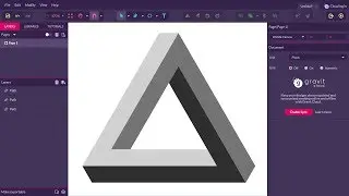 Learn to Draw an Impossible Triangle in Gravit Designer