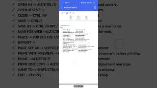 Adobe Photoshop menu bar option and short key