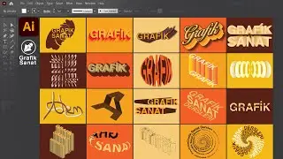 Tipografi Yazı Tasarımları Yapıyoruz / Adobe illustrator dersleri