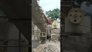 Stone crusher plant at site | #stone_crusher #boulder_crusher #constructionworker