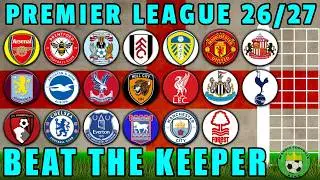 Premier League 2026/27 - Beat The Keeper Marble Race