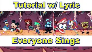 Tutorial With Lyric - But Everyone Sings It - FNF Mod - Friday Night Funkin Mobile Gameplay