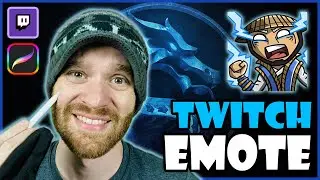 How to Make a Twitch Emote - Easy - Mortal Kombat - Raiden ⚡ : Procreate