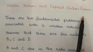 Hidden Station and Exposed Station problem in Wireless Networks