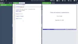 Titles and sections in presentations in LaTeX with overleaf (v2)