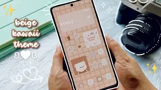 how to make your phone aesthetic ✨️ beige kawaii theme 🧸