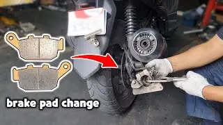Zontes 310M motorcycle rear disc brake pad replacement