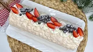 MERINGUE ROLL🤩| The most delicate DESSERT😋🤤| Original recipe💥