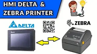 🔵✅COMMUNICATE DELTA HMI WITH ZEBRA PRINTER VIA USB