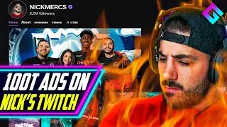 Nickmercs Notices 100T Ads on his Twitch