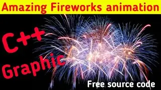 programming fireworks in C graphics | free source code | 