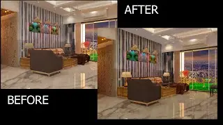 Post production in photo shop for architect/interior designer