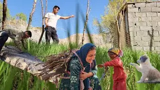Nomadic life from gathering firewood to cooking and construction