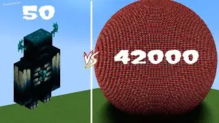 42000 TNT VS 50 WARDEN.  MINECRAFT BATTLE