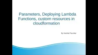 create Lambda Function using CloudFormation Template