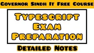 Typescript Exam Preperation | Detailed Notes | Governor Initiative for AI, Web 3.0 and Metaverse