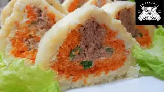 Конкурент мимозе!!! Салат- рулет Карнавал! Красивий и яркий салат с тунцом на праздничный стол!