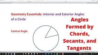 Geometry Essentials: Interior and Exterior Angles of a Circle